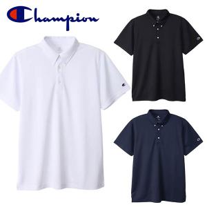 チャンピオン メンズ レディース 半袖 ポロシャツ Champion BD POLO ボタンダウン ワンポイント ロゴ 吸汗速乾 C3-XS397