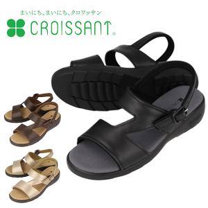クロワッサン コンフォートサンダル レディース CROISSANT 本革 定番 歩きやすい ストラップ シューズ 靴 日本製 20%off CR4592