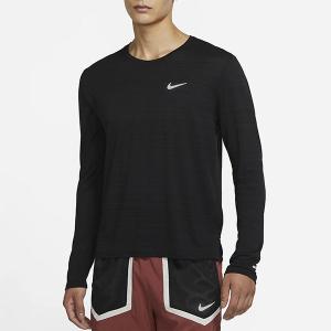 30%off ナイキ 長袖Tシャツ メンズ NIKE DRI-FIT マイラー LS トップ ランニングシャツ ブラック 吸汗速乾 cu5990