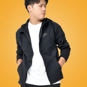 ナイキ テック パーカー メンズ NIKE NSW TE フリース フルジップ L/S フーディ フード トレーナー ジャケット 長袖 スウェット ブラック dd5285 2021秋新作