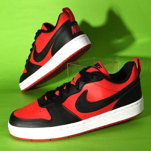 Nike レッド/ブラック シューズ NIKE（ナイキ） スニーカー キッズ コート ボロー LOW リクラフト GS