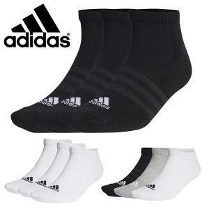 アディダス 3足組 ソックス adidas SPW クッション 3Pローソックス メンズ レディース 靴下 ローカット ショート アンクル 2023春新作 EBB61｜elephant