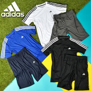 アディダス キッズ 上下セット 半袖Tシャツ ハーフパンツ adidas ジュニア 子供 U TR-ES 3S Tシャツ&ショーツセット 3本ライン ECM35｜elephant