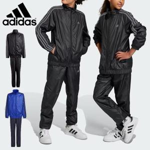 アディダス キッズ ウインドブレーカー 上下セット adidas U ESS ウーブントラックスーツ ジュニア 子供 ナイロン ジャージ セットアップ 上下組み ECN98｜elephant