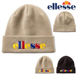 処分セール 60%off ニット帽 ellesse エレッセ Logo Watch Cap ロゴワッチキャップ ビーニー ニットキャップ メンズ レディース カラフルロゴ 帽子 eha10306