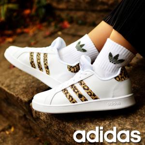 ヒョウ柄 アディダス キッズ スニーカー adidas ADVANCOURT C ジュニア 