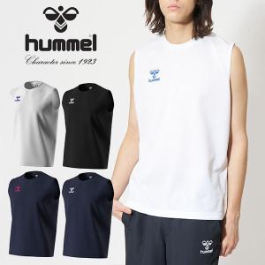 ゆうパケット対応可能！ヒュンメル メンズ レディース ノースリーブ シャツ hummel ノースリーブシャツ ワンポイントロゴ 吸汗速乾 2024春夏新作 HAY2136｜elephant