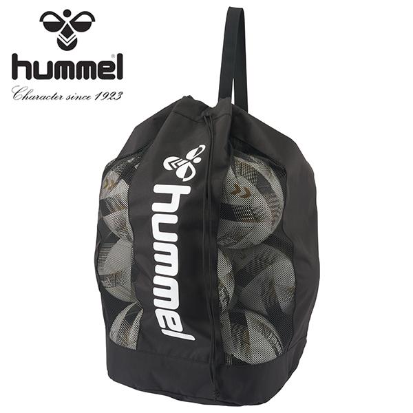 ヒュンメル 5号球を10から12球収納可能 ボールバッグ hummel サッカー ボール入れ 学校 ...