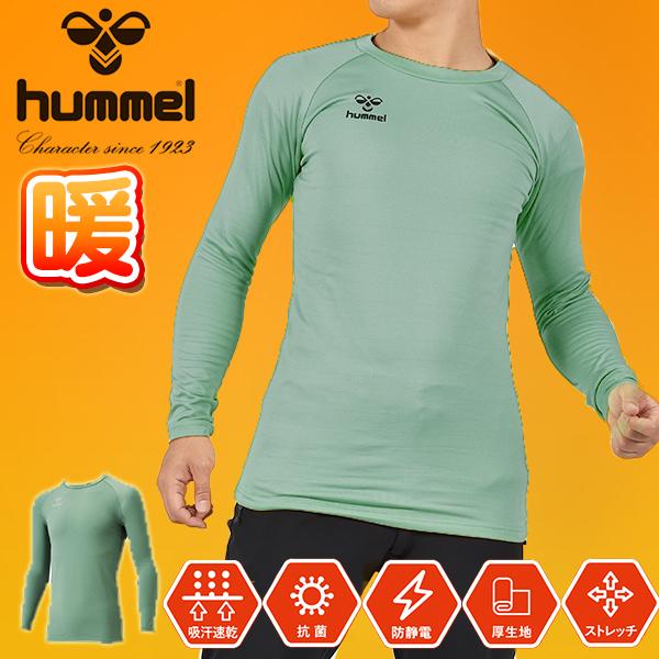 44%off 裏起毛 ヒュンメル メンズ あったかインナーシャツ hummel 丸首 長袖 防寒 イ...