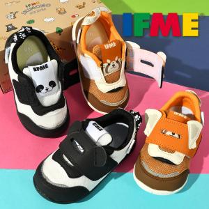 2026春夏新作 イフミー 靴 キッズ スニーカー 子供 ベビー IFME いきもの アニマルワンベルトスニーカー ベルクロ 肉球ソール 通園 20-6306 シューズ 靴