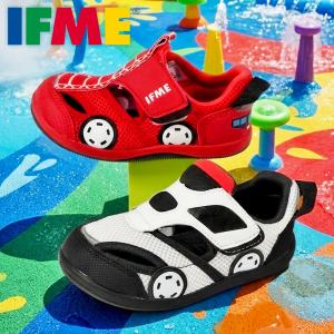 2026春夏新作 イフミー 靴 キッズ 水陸両用 サンダル 子供 ベビー 水抜き穴 IFME のりもの patto サマーシューズ 両ベルト ベルクロ 20-6304 シューズ