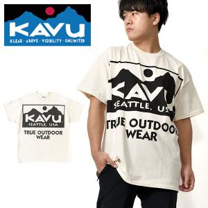 KAVU カブー メンズ ビッグロゴ Tシャツ 半袖 XLサイズ アウトドア 夏フェス ビッグシルエット BIG LOGO Tee 2021春夏新色 送料無料