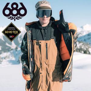 30%off スノーボードウェア 686 SIX EIGHT SIX シックスエイトシックス ブラウン系 GORE-TEX STRETCH DISPATCH BIB ビブパンツ 2023-2024冬新作｜elephant