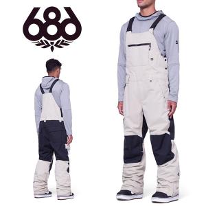 30%off スノーボードウェア 686 SIX EIGHT SIX シックスエイトシックス HOT LAP BIB PANT メンズ ビブパンツ M2W211 2023-2024冬新作