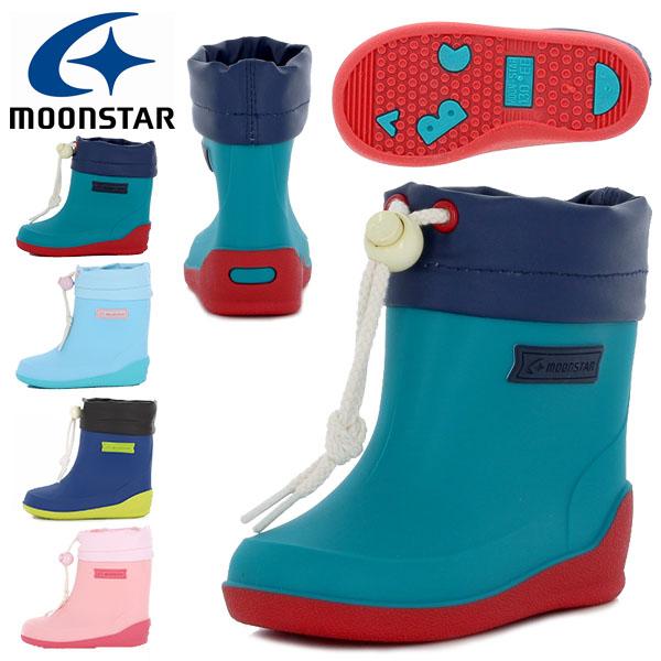 キッズ ムーンスター MoonStar 下駄箱対応 やわらか レインブーツ MS RB B02 日本...