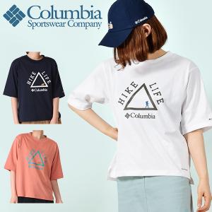 ゆうパケット対応可能！コロンビア 鈴木ともこコラボ 半袖Tシャツ Columbia レディース W Swing Park Dress ロゴ UVカット PL7254 2022春夏新作