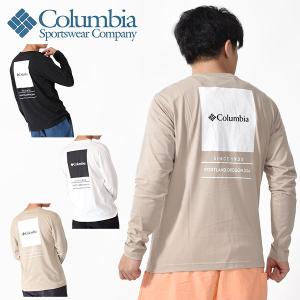 XLサイズのみ コロンビア 長袖Tシャツ Columbia メンズ Mapes Brook LS Shirt ロンT バックプリント ボックスロゴ PM0404