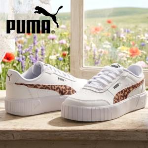 2026春夏新作 ヒョウ柄 プーマ 厚底 レディース スニーカー PUMA キャリーナ ミア レオ 2 レオパード ローカット シューズ 靴 407394