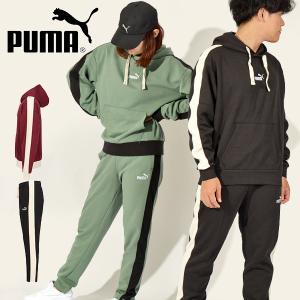 プーマ メンズ レディース スウェット 上下セット PUMA CORE HERITAGE フーディースウェット テーパード パンツ ジャージ 677675 677676の商品画像