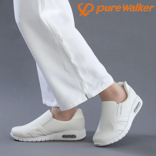 脱ぎ履きスッと！姿勢もスッと！スリッポン スニーカー レディース ピュアウォーカー PURE WAL...