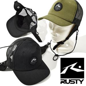 サーフキャップ RUSTY ラスティ メンズ ビーチハット あご紐 帽子 ロゴ アウトドア マリンスポーツ 912908 2022春夏新作