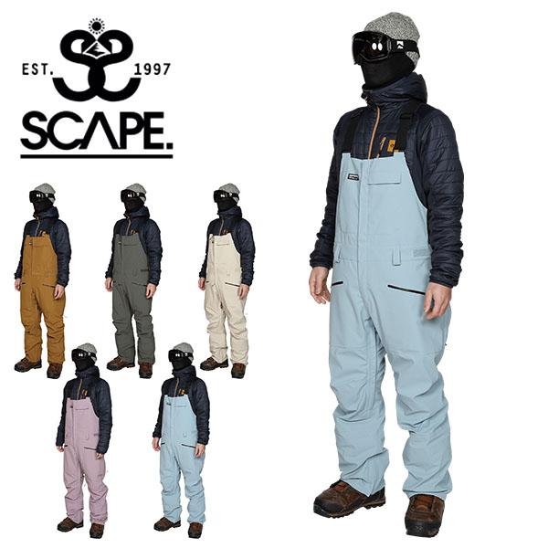 30%off スノーボードウェア SCAPE エスケープ BIB PANTS メンズ レディース ユ...