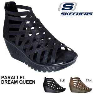 サンダル スケッチャーズ SKECHERS レディース PARALLEL パラレル グラディエーター 編み込み ウエッジソール ウェッジ シューズ 靴 41048 2019春夏新作 得割20