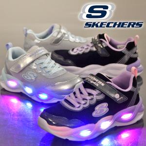 光る靴 スケッチャーズ キッズ スニーカー SKECHERS Sライツ ツイスティー グロウ シューズ 靴 女の子 子供 ライトアップシューズ 303717L 2024春新作 20%off｜elephant