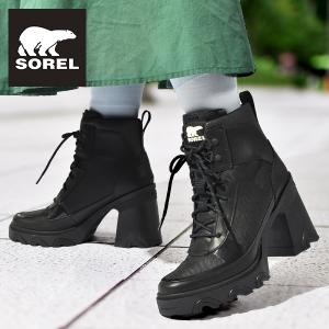 ソレル SOREL ショートブーツ レディース BREX HEEL LACE 防水 編み上げ チャンキーヒール 厚底 シューズ 靴 NL4353の商品画像