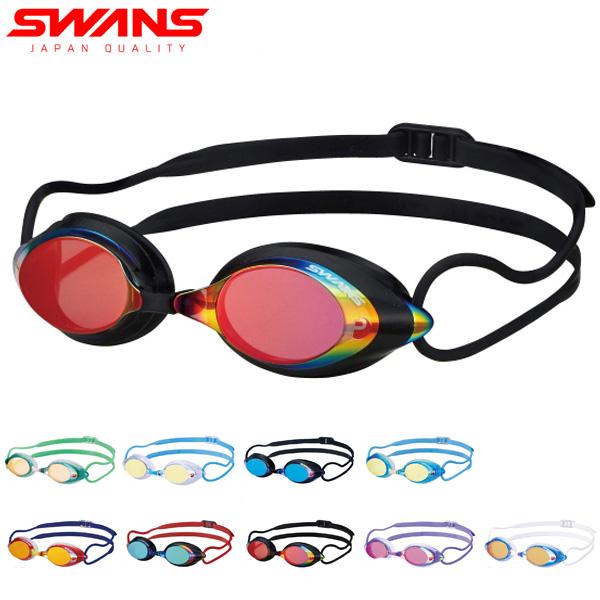 くもり止め効果長持ち4倍 スイムゴーグル SWANS スワンズ レーシングモデル 水中メガネ メンズ...