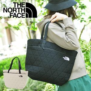 ノースフェイス トートバッグ レディース キルティング THE NORTH FACE ジオフェイストート 15L 手提げ かばん ブラック 黒 NM32352｜エレファントSPORTS