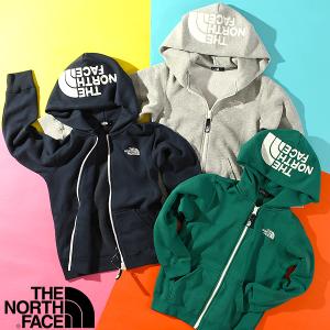 ノースフェイス キッズ 裏起毛 スウェット パーカー 子供 THE NORTH FACE リアビュー フルジップ フーディー フードロゴ NTJ62261