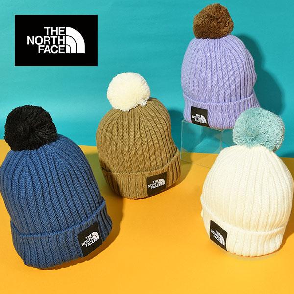 ネコポス発送！ノースフェイス ニット帽 キッズ ポンポンつき 子供 THE NORTH FACE ポ...