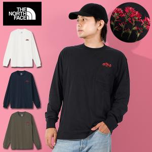 ネコポス発送！ノースフェイス 花柄 長袖Tシャツ レディース メンズ 吸汗速乾 ロンT THE NORTH FACE フラッシュドライ フラワー ロゴ NT82535