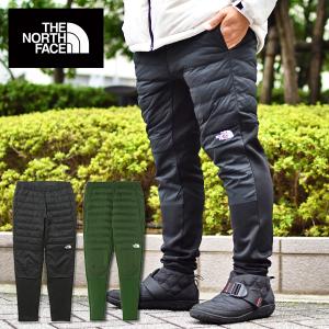 ノースフェイス 暖か 異素材 ロングパンツ メンズ THE NORTH FACE レッドラン ロングパンツ 中綿 保温 ストレッチ ブラック 黒 NY82395｜elephant