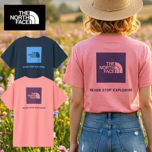 ネコポス発送！ 2026春夏新色 ノースフェイス 半袖Tシャツ レディース 吸汗速乾 バックプリント 生地厚 THE NORTH FACE バック スクエア ロゴ ティー NTW32447