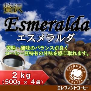 コロンビア　エスメラルダ　2kg（500g×4袋）中煎り　焙煎したて｜elephantcoffee