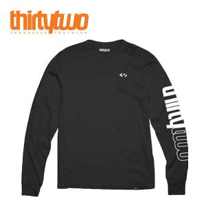 長袖 Tシャツ ThirtyTwo 32 サーティーツー メンズ 32 L/S TEE ロンT t-shirts ブラック 黒 メンズ スノーボード 20%off｜elephantsports