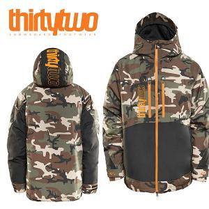 ラスト1点 XLサイズ スノーボードウェア ThirtyTwo 32 サーティーツー LASHED INSULATED JACKET ジャケット メンズ カモ柄 2023-2024冬新作 25%off｜elephantsports