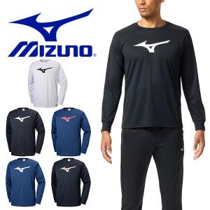 長袖 Tシャツ ミズノ MIZUNO メンズ レディース ビッグロゴ ランニング ウェア