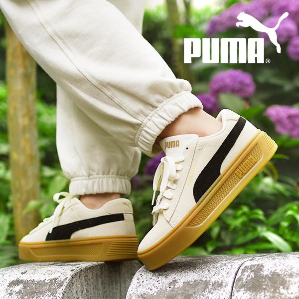 プーマ スニーカー レディース 厚底 PUMA スマッシュ プラットフォーム V3 SD ローカット...