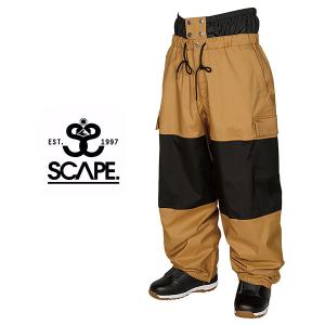 35%off スノーボードウェア SCAPE エスケープ TRACK PANTS メンズ パンツ  スノボ ボトムス バギーフィット 71122334｜elephantsports