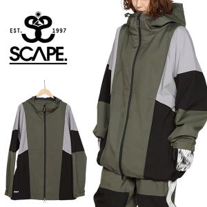 ラスト1着 Lサイズ スノーボードウェア SCAPE エスケープ オリーブ TRACK JACKET メンズ レディース トラック ジャケット 71123304 2023-2024冬新作 25%off｜elephantsports