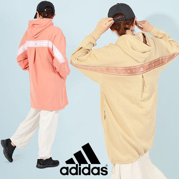 31%off アディダス レディース ロング丈 パーカー adidas W WORD フーディチュニ...