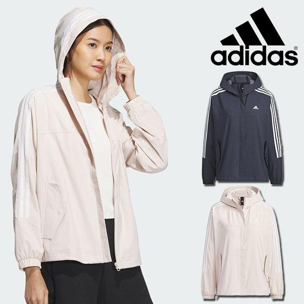 アディダス レディース デニム風 ルーズフィット ウインドブレーカー ジャケット adidas W ...