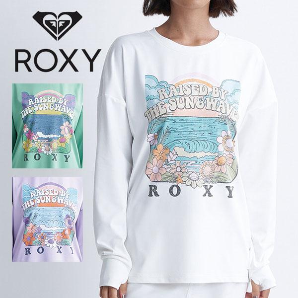 ラッシュ Tシャツ レディース ロキシー ROXY 速乾 長袖 DRINK THE WAVE RAS...