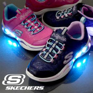 光る靴 キッズ スニーカー スケッチャーズ SKECHERS エスライツ パワーペタルズ  靴 女の子 子供 ライトアップシューズ 20202L