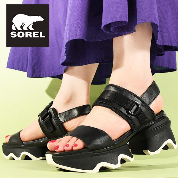 ソレル SOREL サンダル 厚底 レディース キネティックインパクトスリングバックヒール Yストラ...