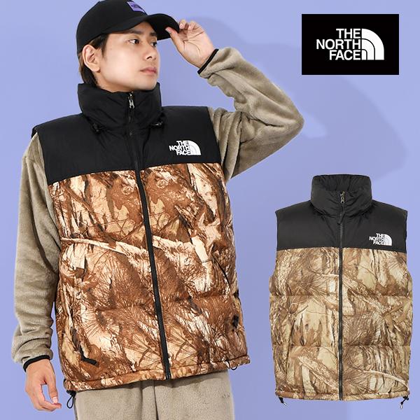 ノースフェイス 柄物 ダウン ベスト ジャケット メンズ THE NORTH FACE  Nupts...