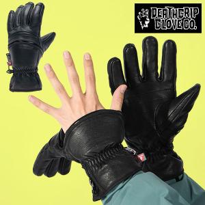 デスグリップグローブ　スキースノーボードグローブ　レザー新品未使用BLACK L スノーボード デスグリップ グローブ DEATHGRIP GLOVE レディース